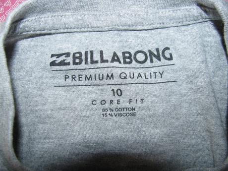 Bavlněné šedé tričko s nápisem billabong, billabong,140
