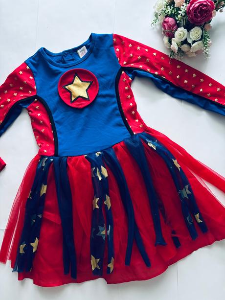 An24/ kostým šaty capitánka america - v.7/8 let, 