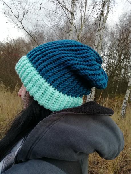 Pletená spadlá čepice barva na přání, 34 - xxxl