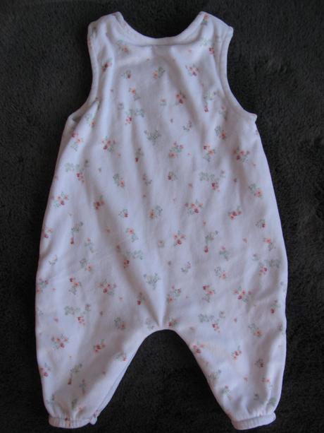 Pružný velurový overal, dupačky s kytičkami next, next,62