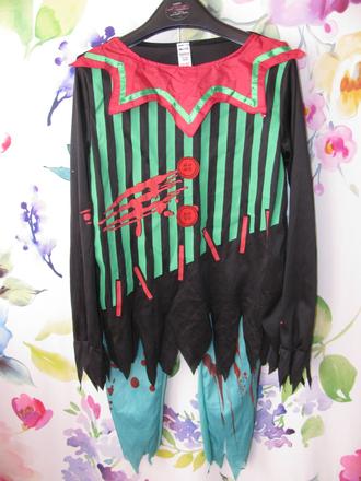 Karnevalový kostým-zlý šašek, zombie halloween, 