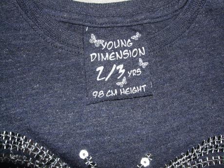 Tunika / tričko motýľ s lesklým vláknom, young dimension,98