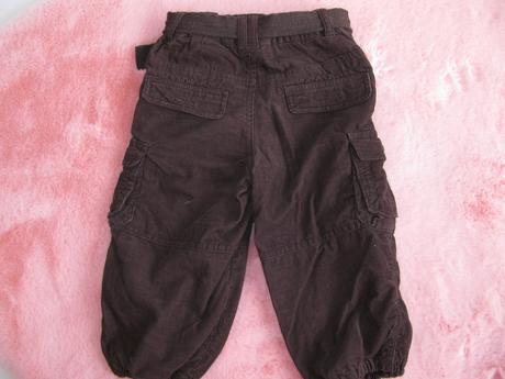 Zateplené hnědé manšestrové kalhoty h&m, h&m,86