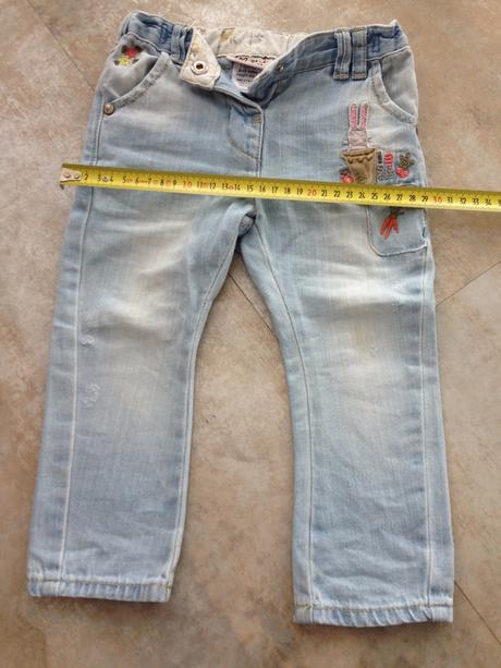 Unisex džíny next 9-12 měs, 80 cm, zajíček s mrkví, next,80