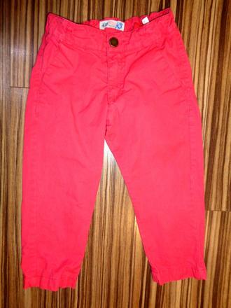 Pěkné sytě růžové kalhoty, h&m,98
