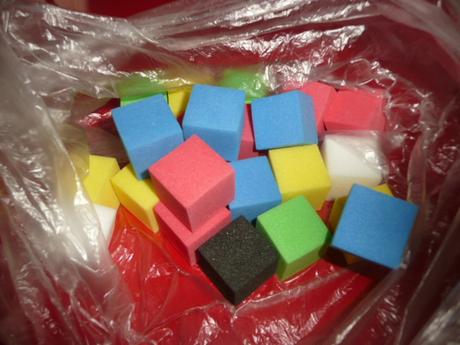 Kostky kostičky 3cm 22 ks,