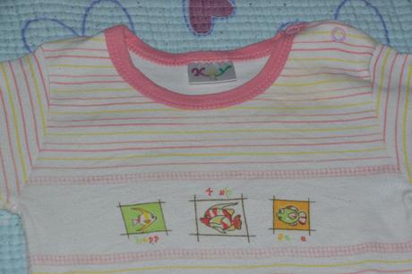 Bavlněné body, prouhaté s rybičkami, k&y,80