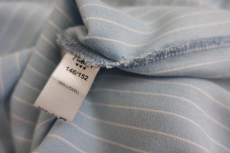 Svetle modre saty, carmen strip 146/152 yigga, yigga,146