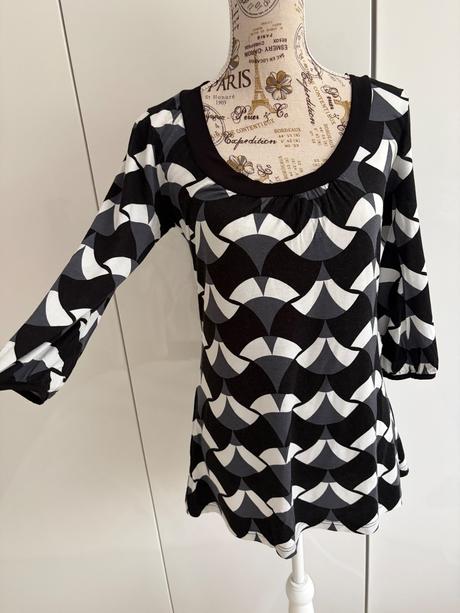 Bluse / tunika cerno-bila h&m v s, h&m,s