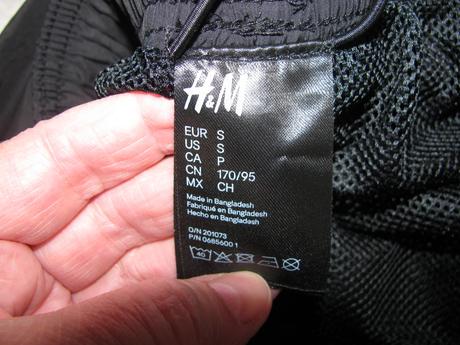 Letní sportovní běžecké černé šortky h&m, h&m,s