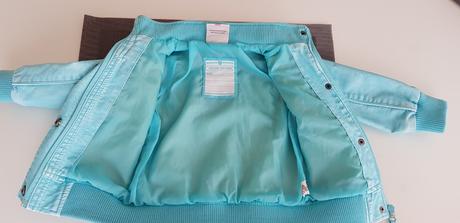 Dětská luxusní kožená tyrkysová bunda topo mini 80, topomini,80