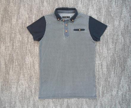 Modré tričko triko s límečkem polo, 146