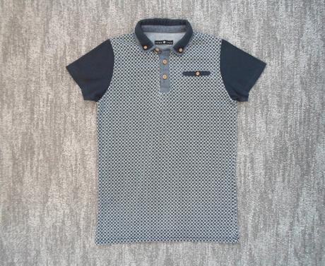 Modré tričko triko s límečkem polo, 146