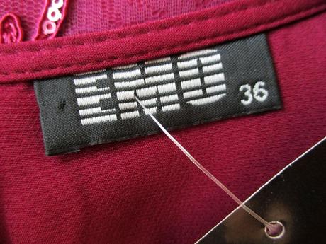 Dámské krajkové šaty vínové emo s 36, 36 / s