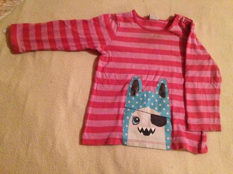 Dívčí halenka příšerka, h&m,80