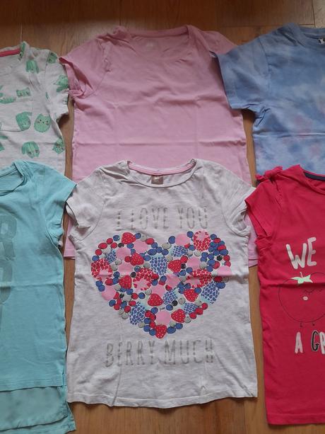 7 x tričko, vel 134/140 ham,tcm, ppco atd, h&m,134