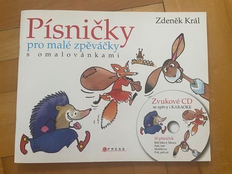 Písničky pro malé zpěváčky s omalovánkami+cd,nové,