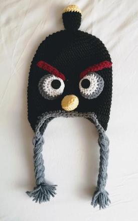 Háčkovaná čepice angry birds, 92 / 98