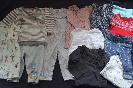 12 x dívčí oblečení,74/80,kalhoty,šaty,legíny.., 68–80