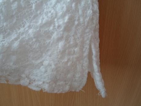 Bílé krajkové tričko tílko bílý top amisu, amisu,xs