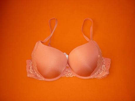 Lososová super push-up podprsenka dorina, 75b