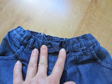 tenké džínové, riflové mašličkové kraťásky, george,98