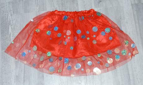 Tylová sukýnka s duhovými flitry více barev,