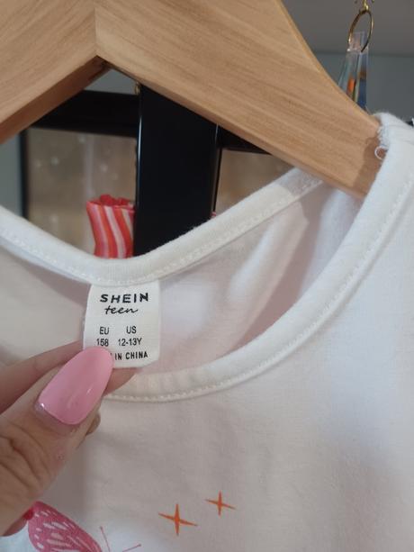 Letní komplet s motýly - croptop + sukně, 158