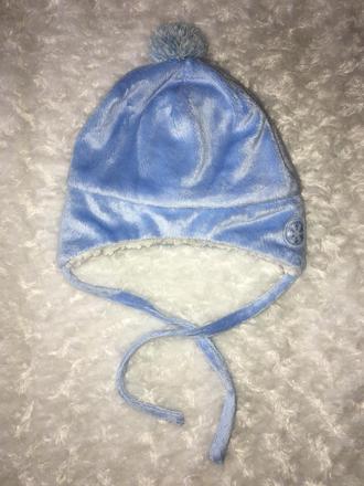 Modrá zimní chlupatková čepička, 74