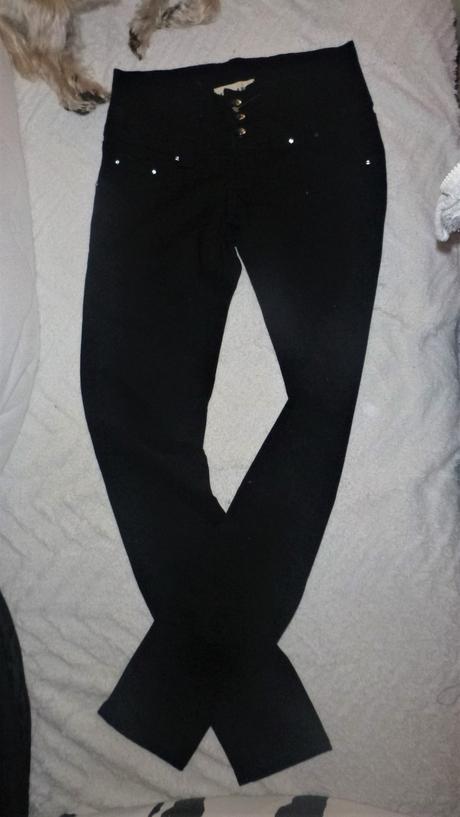 Džíny s vyšším pasem - vel.xs-s, s