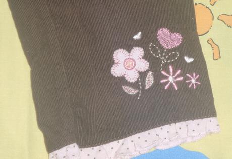  slabé manžestráky s aplikací kytiček, zn. zip zap, 80