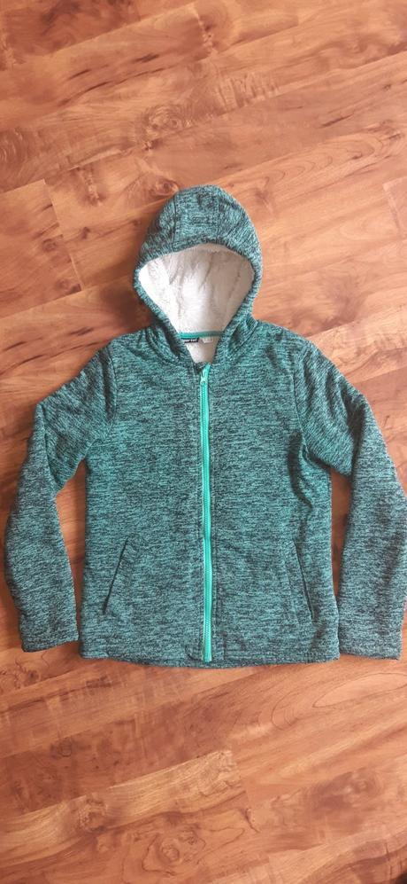 Dívčí teplá mikina/bunda 146/152 uvnitř kožíšek, pepperts,146