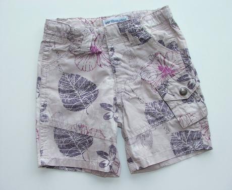 K528 plátěné chlapecké kraťasy vel. 62, vertbaudet,62
