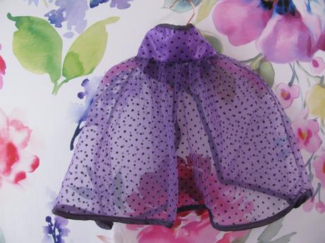 Karneval-tylová fialová pelerína pro princeznu,