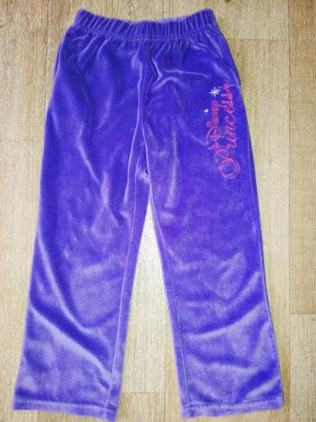 Tepláky samet dívčí vel.116 disney princess, disney,116