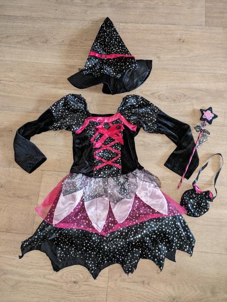 Karnevalový kostým čarodějnice vel. 8 - 10 let,