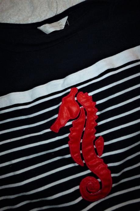 Triko-mikina s mořským koníkem - vel.l, authentic,l