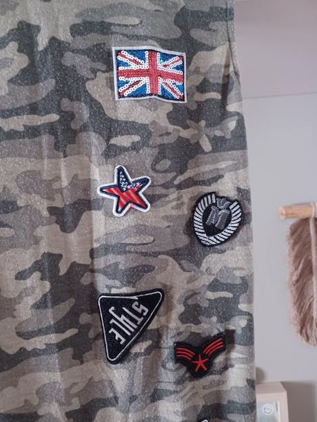 Maskáčové šaty tunika s kapucí 158/164, xs/s, 164