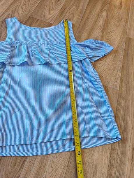 Pruhovaná halenka s holými rameny 170/s-m, h&m,170