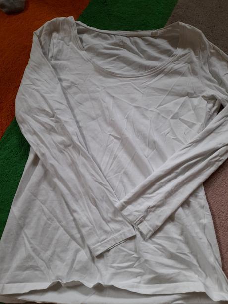 Dámské dívčí triko bílé dlouhý rukáv, m