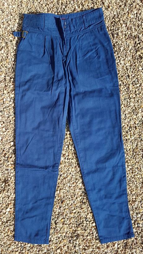 N40	dívčí plátěné kalhoty vel. 146-152, denim co,146