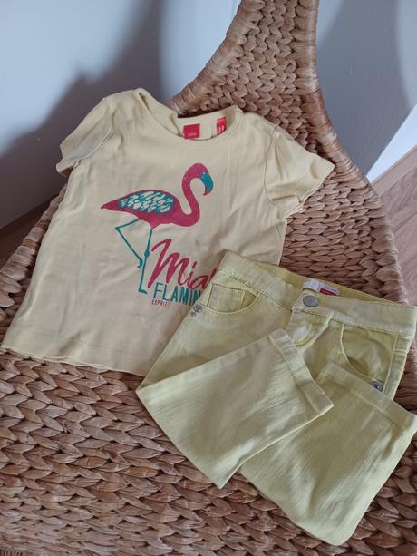 Žlutý komplet esprit + name it 104/110, esprit,104