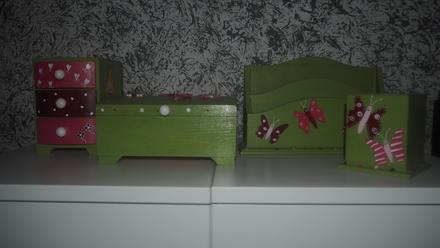Ručně vyráběný dřevěný set, 