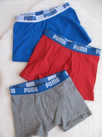 Chlapecké bavlněné boxerky puma/3 pack, puma,140