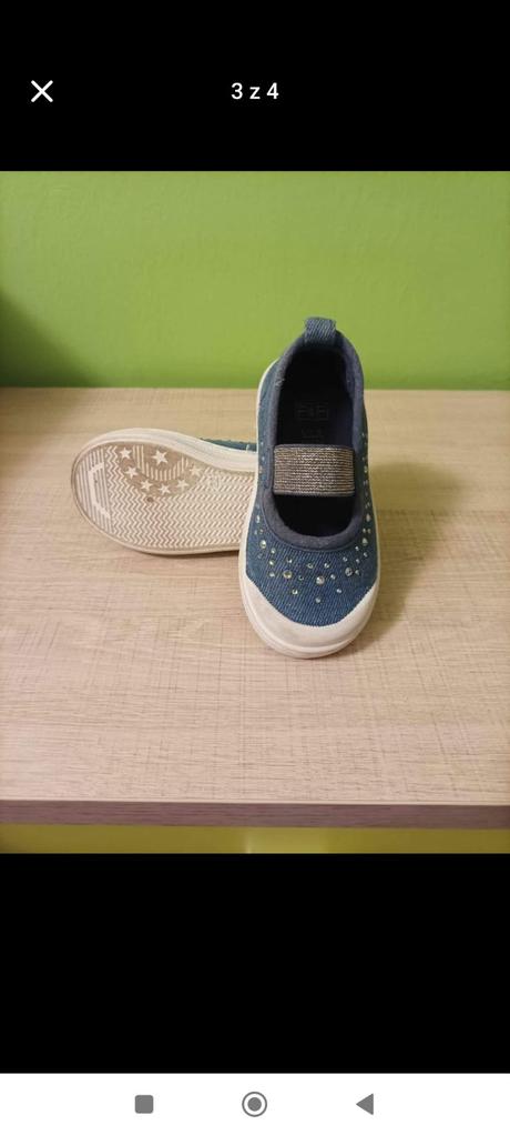 Džínové třpytivé balerínky - vel. 22, 22