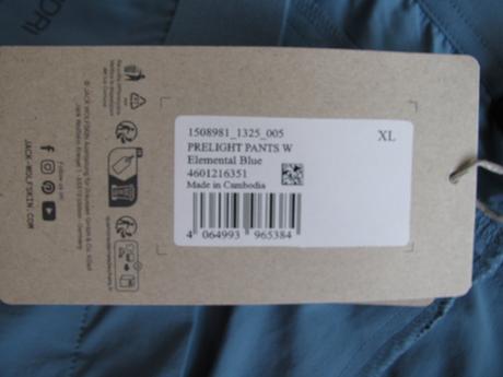 Turistické volnočasové ultra tenké pružné kalhoty, jack wolfskin,xl