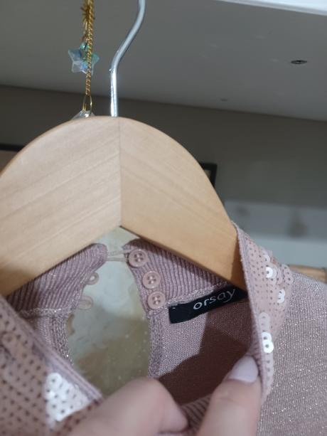 Třpytivý svetr s flitry rolák 158/xs, orsay,158