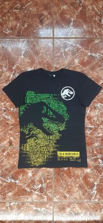 Chlapecké triko kr.ruk. 146/152 jurský park, 146