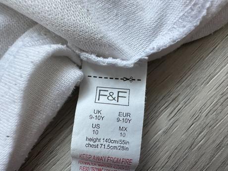 Dívčí bílé tričko kočka, jednorožec, vel. 140, f&f,140