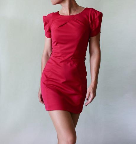 Červené minišaty -origami styl river island vel.34, river island,xs